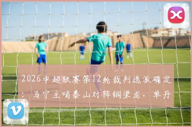 2026中超联赛第12轮裁判选派确定：马宁主哨泰山对阵铜梁龙，单丹奥执裁海港与浙江焦点战